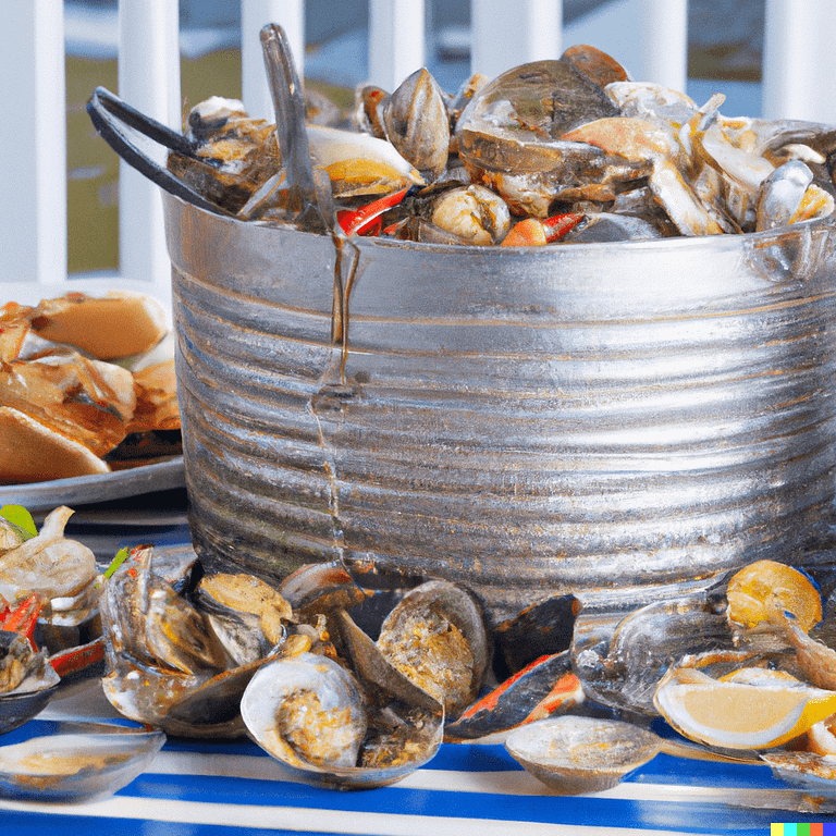 Traditional New England-style clam bake